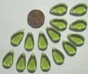 15 20x11mm Olive Flat Drops